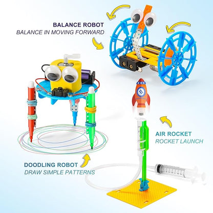 STEM Robotics Kits for Kids Age 8-12 8-10, Science Kits for Kids 5-7, STEM Toys for Boys Age 6 7 8 9 10 12 13 14 Girls Boys Birthday Gifts, Robot Building Crafts 6-8 Engineering Motor Set