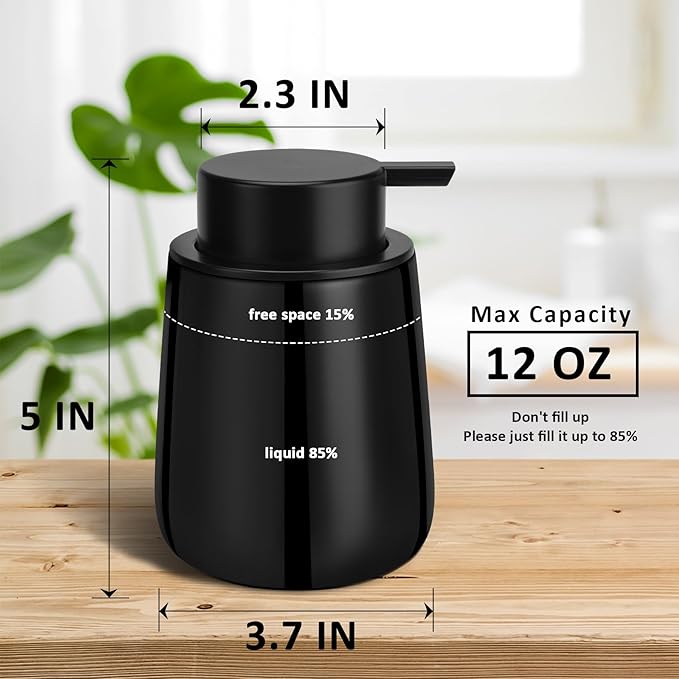 Soap Dispenser Ceramic with Easy-to-Press Pump Hand Lotion Liquid Dispenser