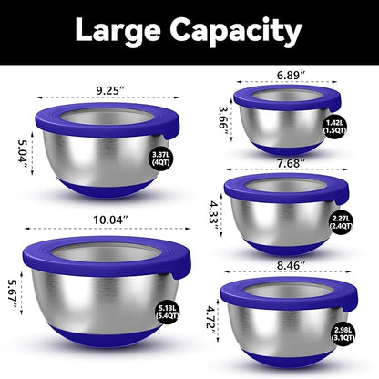 KITEISCAT Stainless Steel Mixing Bowls