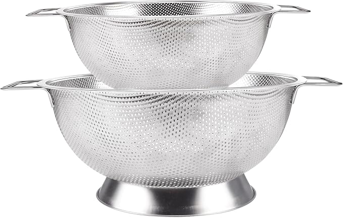 Kaishun Colander Stainless Steel Set, Kitchen Strainer