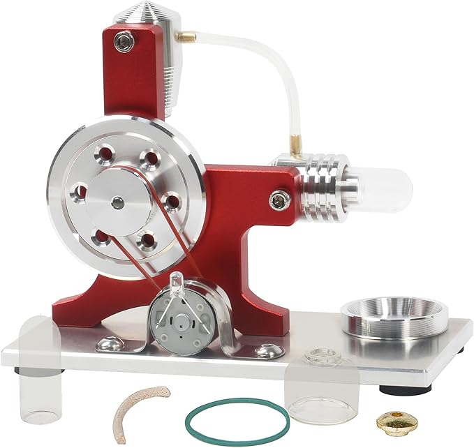 Sunnytech Hot Air Stirling Engine Motor Model Educational Toy Electricity Generator Colorful LED SC (SC005)
