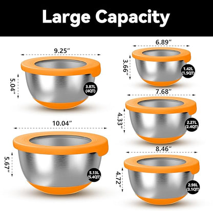 KITEISCAT Stainless Steel Mixing Bowls