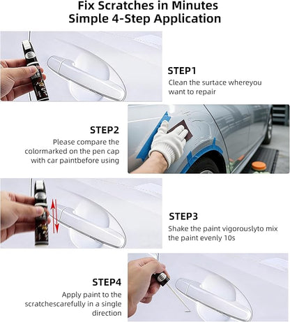 Crystal Black Pearl(NH-731P) Car Paint Touch Up Pen Compatible with Honda,2-In-1 Color Accurate Touch Up Car Scratch Repair Paint Match Honda Series Automotive Scratch Remover for Nicks & Chips Repair