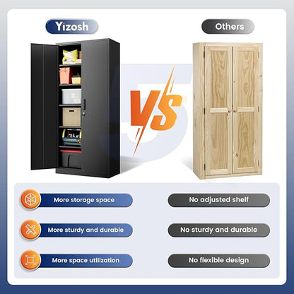Yizosh Metal Garage Storage Cabinet