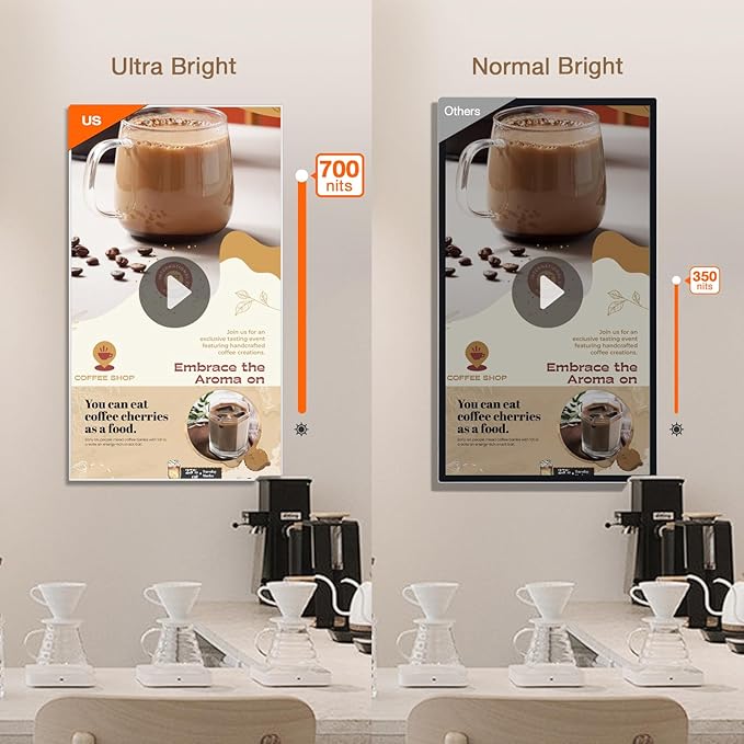 Canlarriz Digital Signage Display 40 inch Wall Mount Digital Menu Board