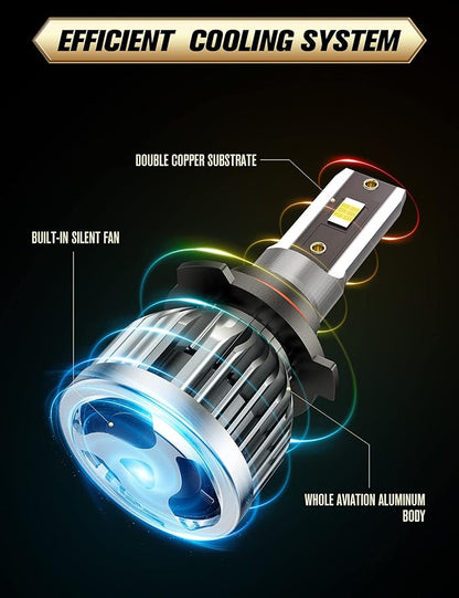 Fit For Ford F-150 (2015-2020) 9005 H11 High/Low Beam LED Headlight Bulbs, Super Bright Cool White, Plug and Play, Pack of 4