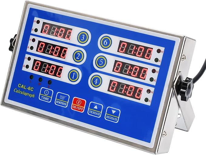 Kitchen Timers for Cooking – 6 Channel Commercial Kitchen Timer Restaurant