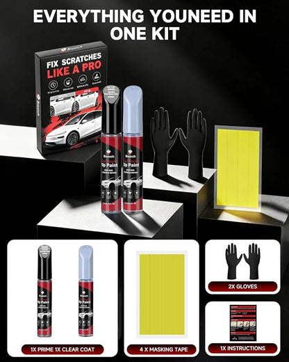 Moonstone Gray Metallic GXD/GZB for Buick Touch Up Paint Kit[2K Clear Coat Included],Exact Color Match Touch Up Paint for Chip and Scratch