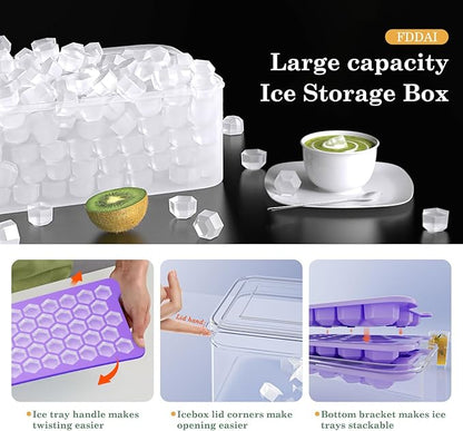 Mini Ice Cube Tray for Freezer: Small Plastic Ice Cubes Trays for Freezer