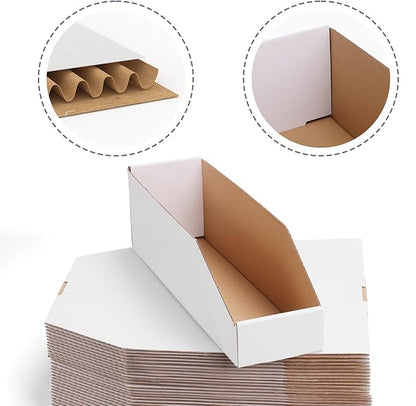 EXYGLO Cardboard Storage Bins 35 Pack, Corrugated Organizer Bins