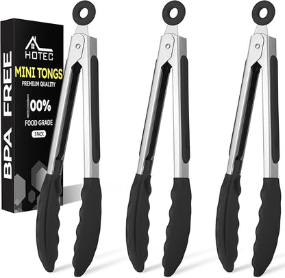 Hotec Mini Silicone Kitchen Tongs