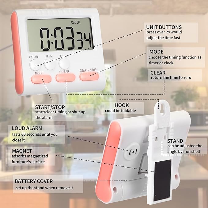 Mudder 3 Pack Digital Kitchen Timer