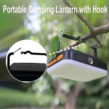 Tent Lights for Camping, Rechargeable Camping Lights for Tent, Camping Tent Light RGB Lights with 8 Light Modes IP65 Waterproof Magnetic Function for Outdoor Emergency Fishing Tent(Black)