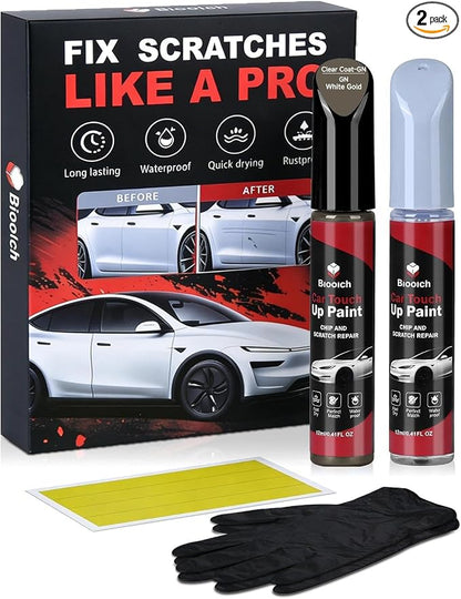 Touch Up Paint for Ford Clear Coat Kit (White Gold)