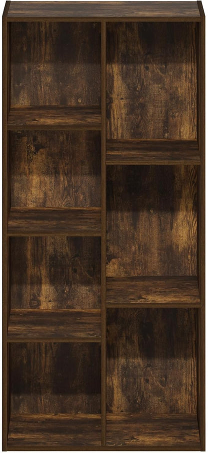 Furinno LUDER Book Shelf, 7-Cube Bookshelf, Bookcase