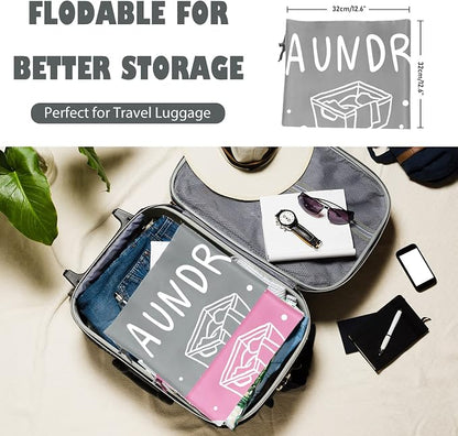 Sylfairy 2 Pack Extra Large Travel Laundry Bag, Dirty Clothes Organizer with Drawstring,Heavy Duty Travel Laundry Bags,Easy Fit a Laundry Hamper Travel Essentials
