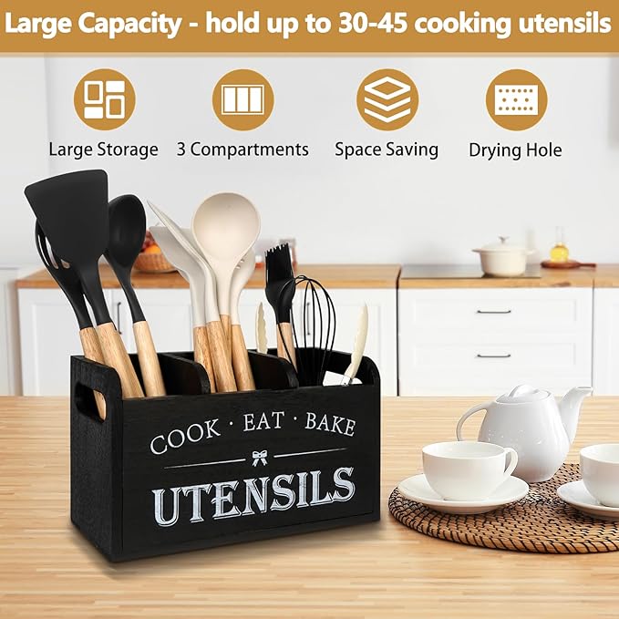 Farmhouse Cooking Utensils Organizer