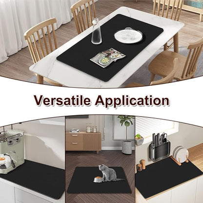 BLESWIN Dish Drying Mat for Kitchen, Coffee Station Mats