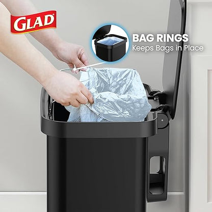Glad Stainless Steel Step Trash Can, Series 2