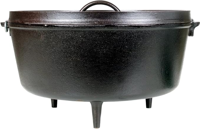 Lodge 10 Quart Pre-Seasoned Cast Iron Camp Dutch Oven