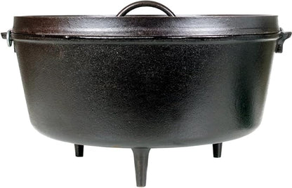 Lodge 10 Quart Pre-Seasoned Cast Iron Camp Dutch Oven