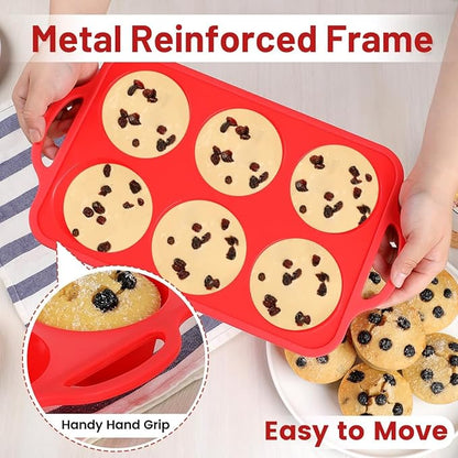 CAKETIME Jumbo Muffin Pan, 3.5 Inch Large Muffin Pan