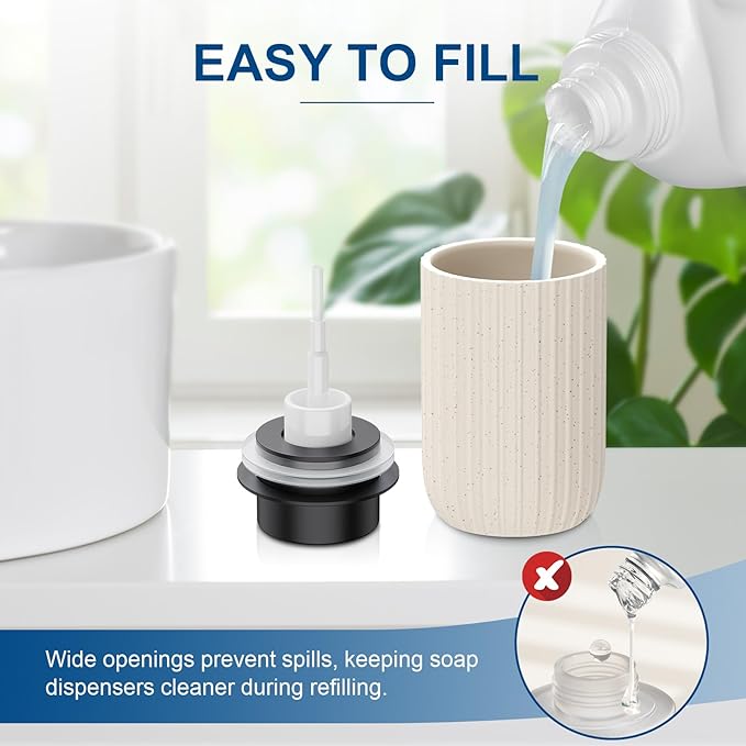 Ceramic Foaming Soap Dispenser, 12 oz Bathroom Foam Hand Soap Dispenser
