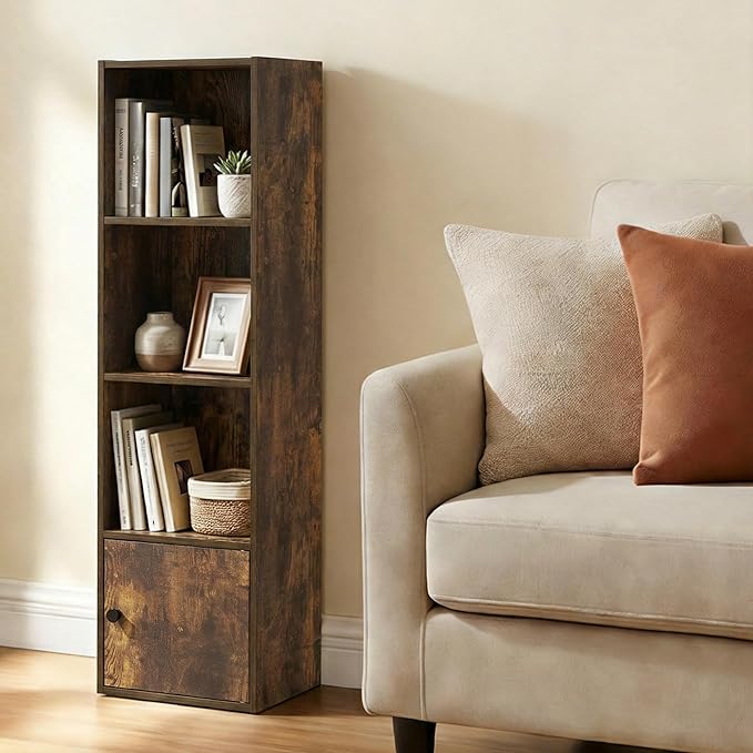 Furinno LUDER Book Shelf, 4-Tier Bookshelf