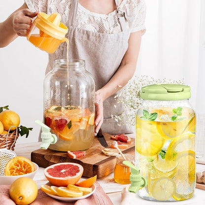 Havawish 2 Pcs 1 Gallon Plastic Beverage Dispenser