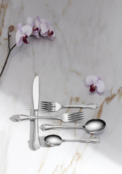 Oneida True Rose Dinner Forks, silver set of 4