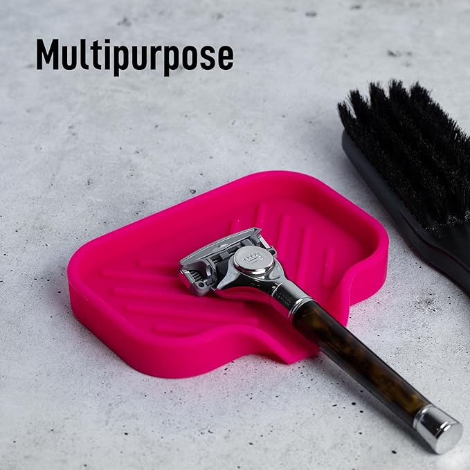Zulay Kitchen Small Silicone Sponge Holder – Space-Saving Sink Organizer Tray