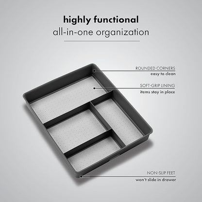 madesmart 4 Compartment Drawer Organizer, Office Tools, & Small Household Items