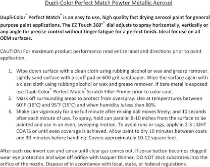Dupli-Color EBNS05977 Perfect Match Automotive Spray Paint - Nissan Pewter Metallic, KY2-8 oz. Aerosol Can