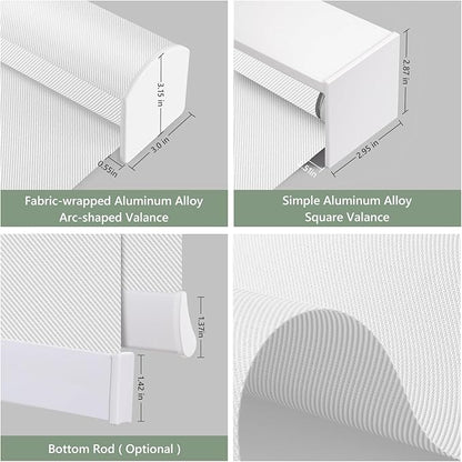 Tipiace Motorized Blinds with Remote Window Roller Shade Wireless Rechargeable