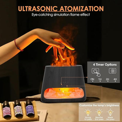 SALKING 2-in-1 Himalayan Salt Lamp & Ultrasonic Essential Oil Diffuser