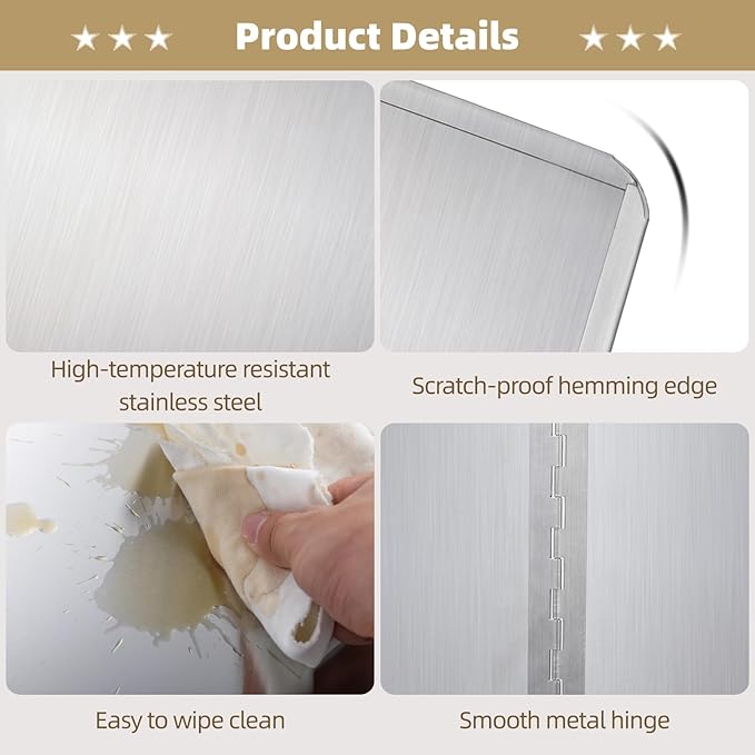 2 Pcs Grease Splatter Guards, 2-Sided Oil Splash Boards