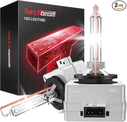 Torchbeam D3S HID Bulbs, 6000K Cool White, 35W 66340 42403 42302 (42403C1) Replace HID Xenon Bulbs, (Not fit Halogen Assembly), Pack of 2