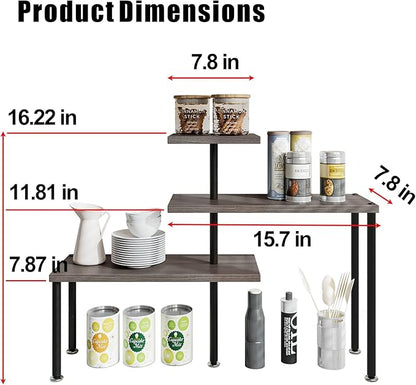 Countertop Organizer Organization 3 Tier Kitchen Corner Shelves Adjustable