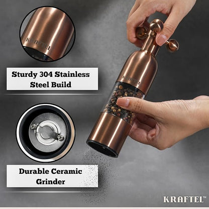 Premium 8" Salt and Pepper Grinder 2PK. Large Peppermill
