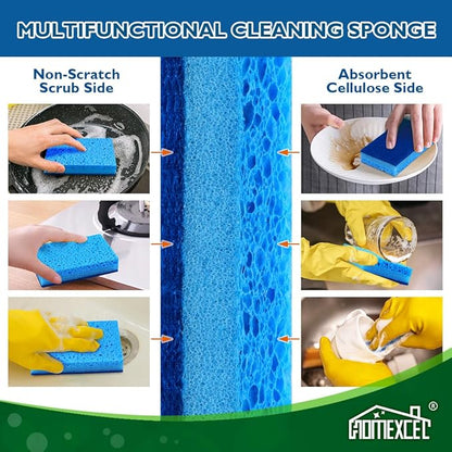 HOMEXCEL Sponges Kitchen 24pcs, Non-Scratch Sponges