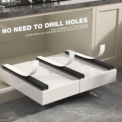 Seinloes 2 Pack Pull Out Cabinet Organizer 19" Deep, Full Extension 3 Slide