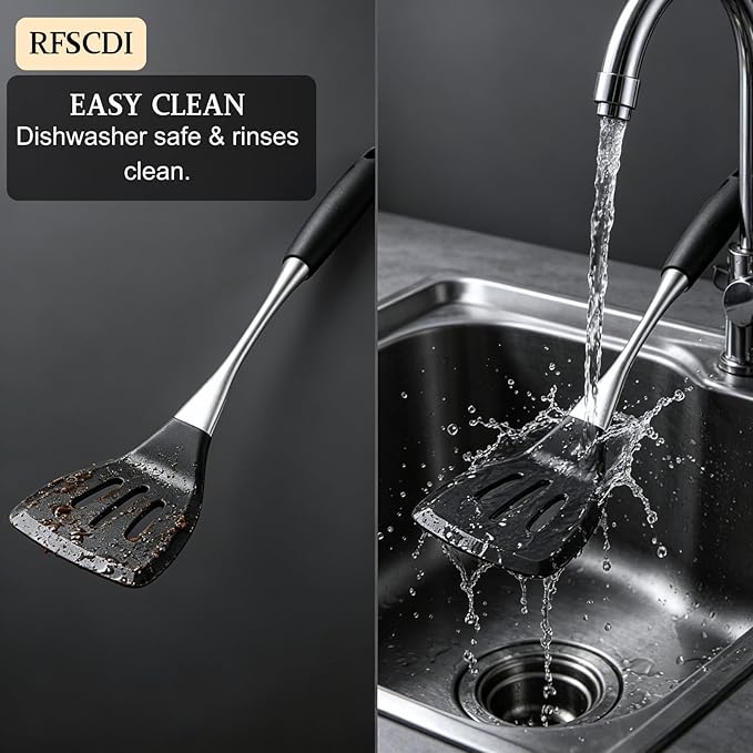 Premium Black Silicone Cooking Utensils Set