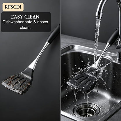 Premium Black Silicone Cooking Utensils Set