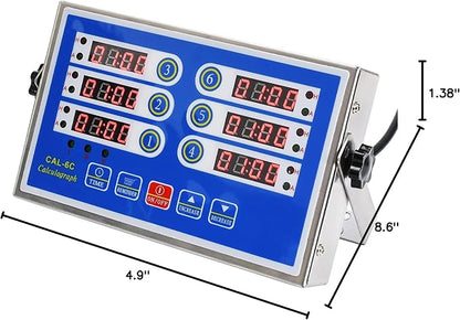 Kitchen Timers for Cooking – 6 Channel Commercial Kitchen Timer Restaurant