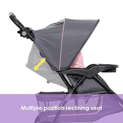 Baby Trend EZ Ride Travel System with EZ-Lift™ Infant Car Seat, Dash Pink