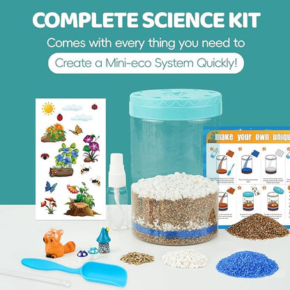 Light Up Terrarium Kit for Kids,Redpanda Gardening Kit for Boys and Girls,Creative Educational Gardening Toy,Arts and Crafts Activity Kits,Birthday Gifts for Ages 4 5 6 7 8-12