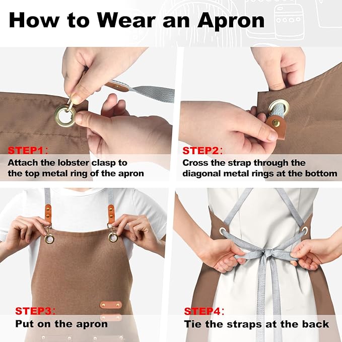 BeLuyi chef apron bib tool apron