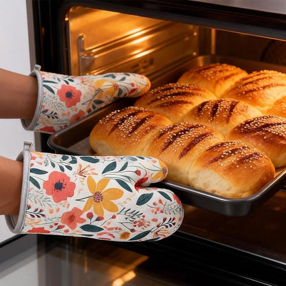6 Pcs Kitchen Stuff Accessories, Kitchen Oven Mitts and Pot Holders Sets