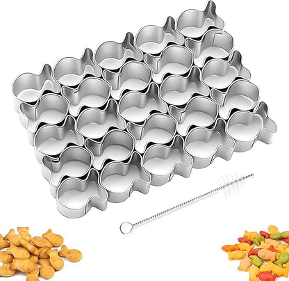 GoldFish Cracker Cutter, 25 Cavity Mini Cookie Cutters