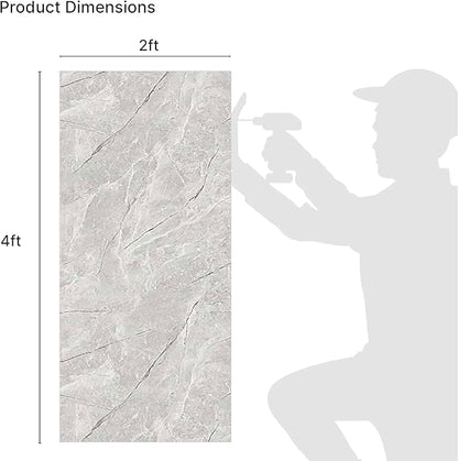 Dundee Deco Faux Marble Wall Panels - 2 ft X 4 ft - Glossy